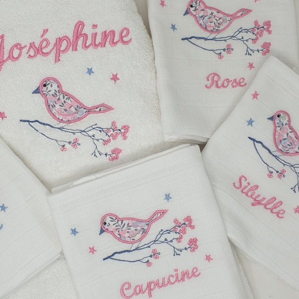 serviette éponge drap de bain personnalisée et brodée