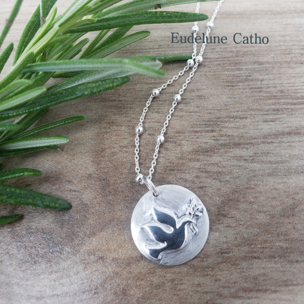 Collier Colombe Plaqué Or ou Argent | Eudelune