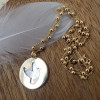 Collier Colombe en Nacre et Plaqué Or | Eudelune