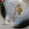 Collier Croix en Nacre Plaqué Or | Eudelune