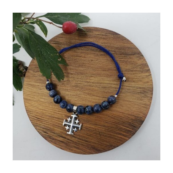 Bracelet dizainier avec croix de Jérusalem – Scoutisme & foi
