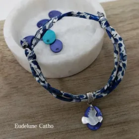 Bracelet colombe liberty nacre pour jeune fille – Confirmation