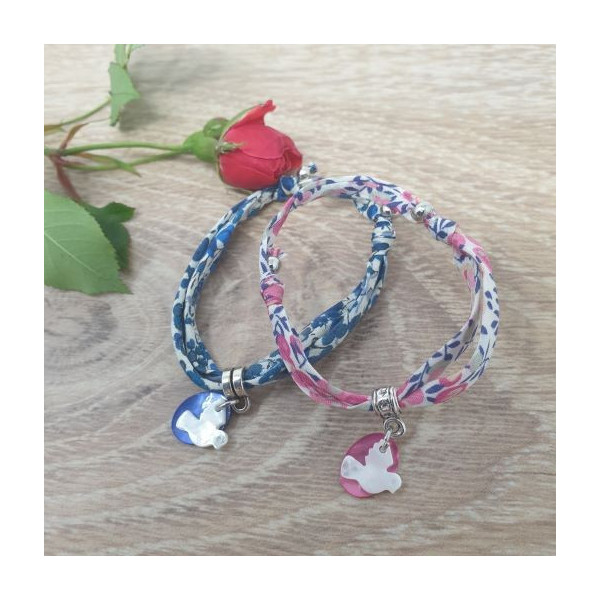 Bracelet colombe liberty nacre pour jeune fille – Confirmation