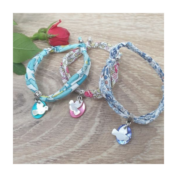 Bracelet colombe liberty nacre pour jeune fille – Confirmation