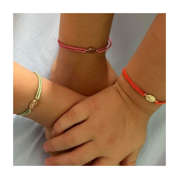 Premier bracelet de foi avec Médaille Miraculeuse pour toute la famille