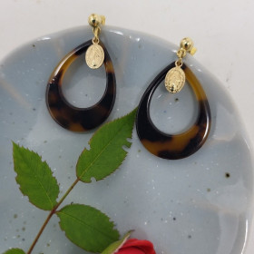 Boucles d’oreilles Notre-Dame de Lourdes - Médaille miraculeuse