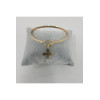 Bracelet jonc anhk religieux plaqué or à la croix