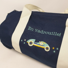 sac polochon brodé de week-end sac personnalisé pour tous les ages