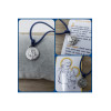 Collier Saint Joseph garçon en acier avec prière incluse en option