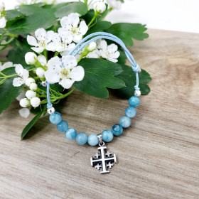 Bracelet dizainier avec croix de Jérusalem – Scoutisme & foi