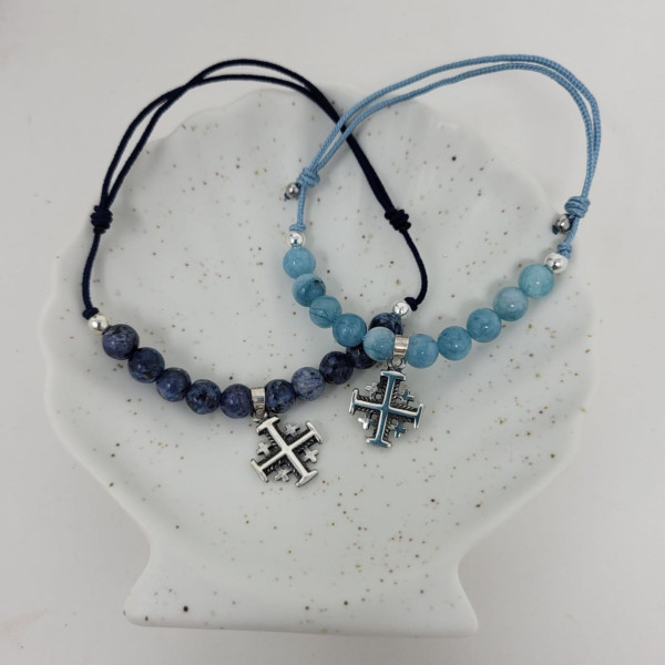 Bracelet dizainier avec croix de Jérusalem – Scoutisme & foi