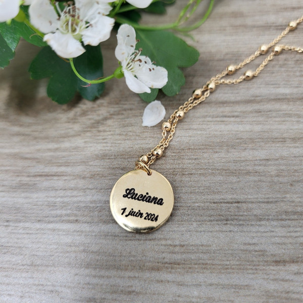 Collier Colombe Plaqué Or ou Argent | Eudelune