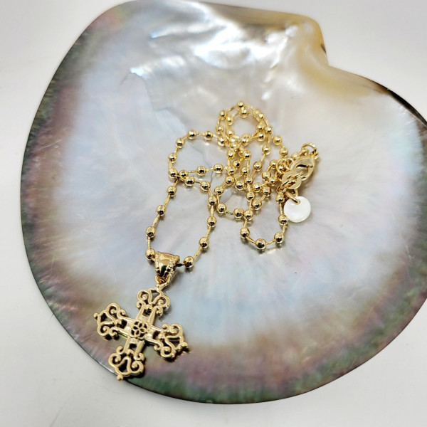 Collier Croix Notre-Dame de Paris Plaqué Or
