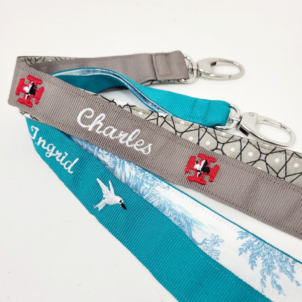 Porte-clés brodé personnalisé tour de cou pour garder vos clés