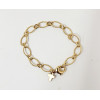 Bracelet torsadé plaqué or avec croix ou colombe