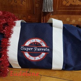 sac polochon brodé de week-end sac personnalisé pour tous les ages