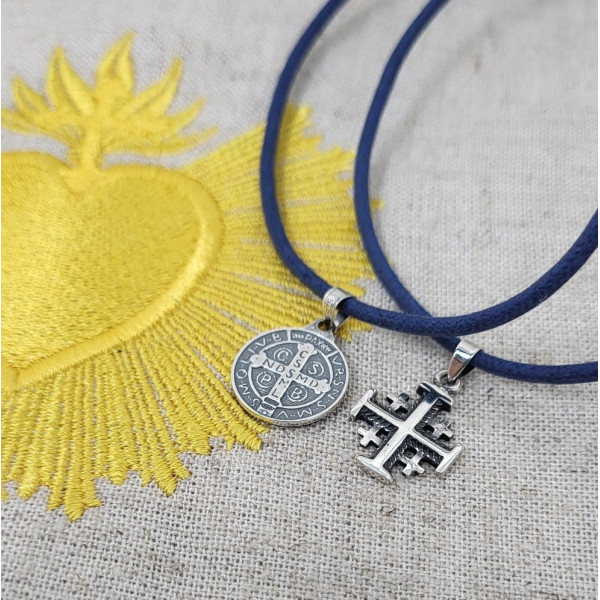 Collier Croix de Jérusalem garçon en argent – foi et scoutisme