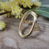 Bague eudelune union plaqué or, union de prières