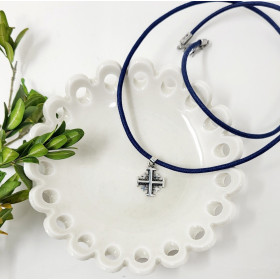 Collier Croix de Jérusalem garçon en argent – foi et scoutisme