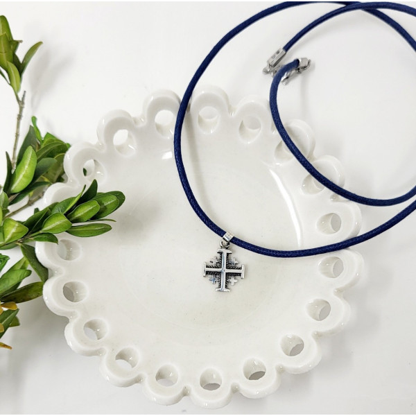 Collier Croix de Jérusalem garçon en argent – foi et scoutisme