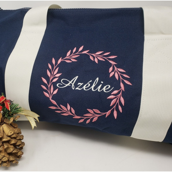 sac polochon brodé de week-end sac personnalisé pour tous les ages