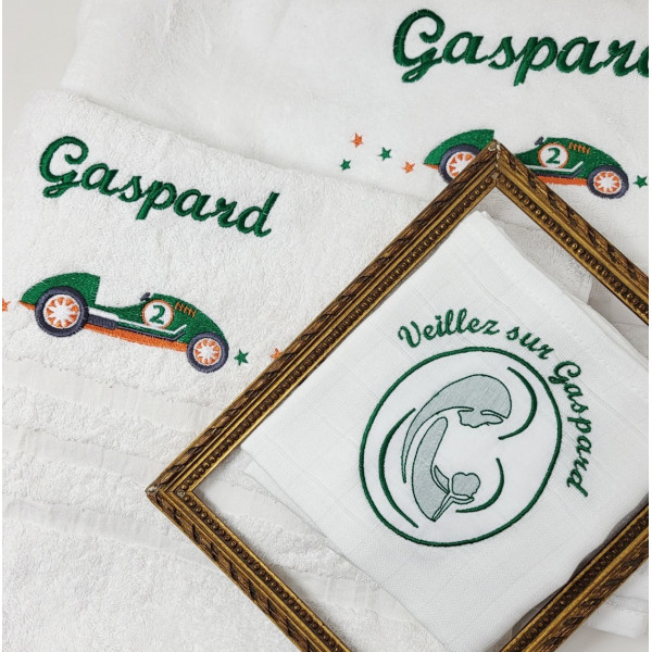 serviette éponge drap de bain personnalisée et brodée