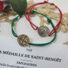 Bracelet religieux cordon de la croix puissante de saint Benoit