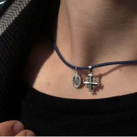 Collier Croix de Jérusalem garçon en argent – foi et scoutisme