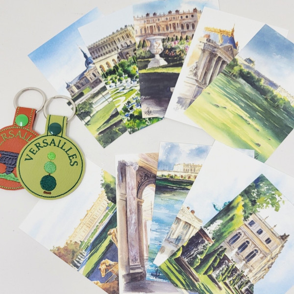 Porte-clés et carte de créateurs  Versailles Forever