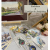 Cartes Versailles duo : cartes doubles aquarelle avec texte bilingue