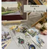 Cartes Versailles duo : cartes doubles aquarelle avec texte bilingue