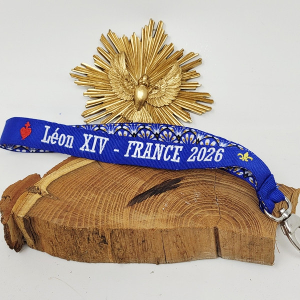 Porte-clés Léon XIV France 2026 | Souvenir religieux