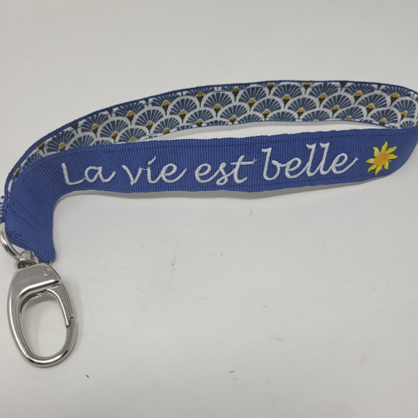 Porte-clés religieux brodé personnalisé | Eudelune