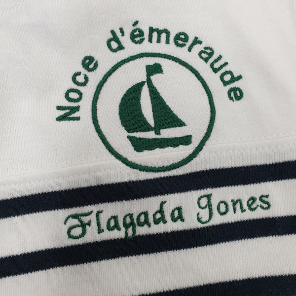 Onyx sweat shirt tee shirt rayé brodé marin personnalisé polo