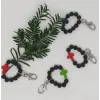 Dizainier porte-clés unique, céramique ou pierre de lave, croix nacre