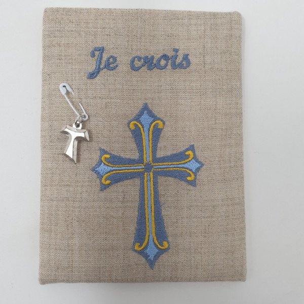 Agate Cadre médaille enfant broderie religieux fête coin prière