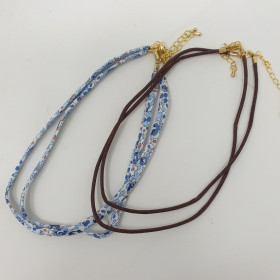 Cordon pour médaille, liberty ou coton ciré, plusieurs tailles