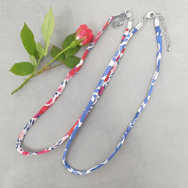 Cordon pour médaille, liberty ou coton ciré, plusieurs tailles