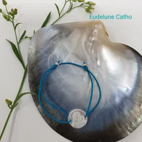 Bracelet vierge à l'enfant ou ange sur élastique pour allaiter un bébé